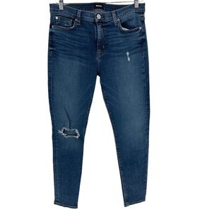 Hudson Jeans Nico Mid Rise‎ Ankle Super Skinny Distressed Boho Size 30